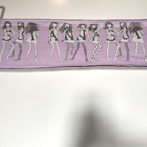 Anna Sui Purple Silk Scarf 💜 NYC Soho - Picture 5 of 5